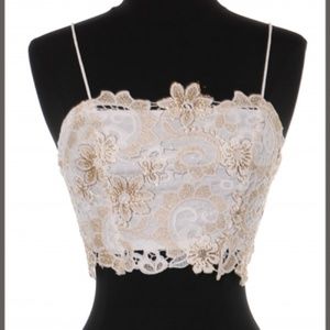Lace Crop Halter